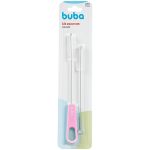Kit 2 Escovas para Canudo Rosa - Buba