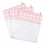 Kit Organizador 3 Saquinhos Porta Roupinhas Maternidade Vichy Rosa – Just Baby