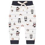 Body longo c/ Calça em algodão egípcio Pinguim Navy - Mini & Co.