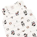 Macacão regata em algodão egípcio Pinguim Navy - Mini & Co.