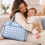 Bolsa Maternidade Vichy Azul - Just Baby