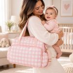 Bolsa Maternidade Vichy Rosa - Just Baby