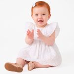 Vestido Babadinhos c/ Calcinha em laise Branco - Tip Top