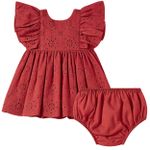 Vestido Babadinhos c/ Calcinha em laise Vermelho - Tip Top