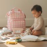 Mochila Maternidade Multifuncional Vichy Rosa - Just Baby