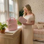 Mochila Maternidade Multifuncional Vichy Rosa - Just Baby