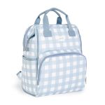 Mochila Maternidade Multifuncional Vichy Azul - Just Baby