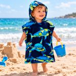 Toalha Poncho de Praia atoalhado Dinos -  Tip Top