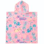 Toalha Poncho de Praia atoalhado Gatinha Uni -  Tip Top