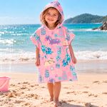Toalha Poncho de Praia atoalhado Gatinha Uni -  Tip Top