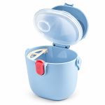 Pote Hermético para Leite em Pó Azul com Colher Dosadora - Pais e Filhos