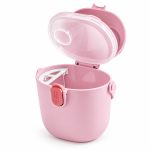 Pote Hermético para Leite em Pó Rosa com Colher Dosadora - Pais e Filhos