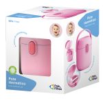 Pote Hermético para Leite em Pó Rosa com Colher Dosadora - Pais e Filhos