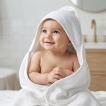Toalha de banho c/ Capuz em atoalhado Branco - AC Baby