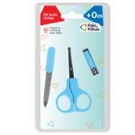 Kit Cortador Lixa e Tesoura Unhas Bebê Azul (0m+) -  Pais e Filhos