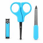 Kit Cortador Lixa e Tesoura Unhas Bebê Azul (0m+) -  Pais e Filhos