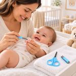 Kit Cortador Lixa e Tesoura Unhas Bebê Azul (0m+) -  Pais e Filhos
