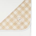 Manta em algodão egípcio Urso Vichy Bege - AC Baby