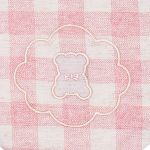 Manta em algodão egípcio Urso Vichy Rosa - AC Baby
