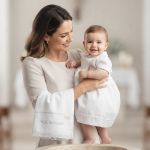 Toalha Meu Batizado em atoalhado Branco - AC Baby