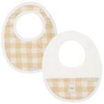 Kit 2 Babadores em atoalhado Urso Vichy Bege - AC Baby
