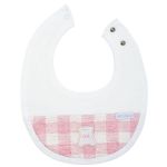 Kit 2 Babadores em atoalhado Urso Vichy Rosa - AC Baby