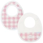 Kit 2 Babadores em atoalhado Urso Vichy Rosa - AC Baby