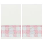 Kit 2 paninhos de boca em algodão egípcio Urso Vichy Rosa - AC Baby