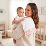 Kit 2 Paninho de Ombro em fralda Urso Vichy Rosa - AC Baby