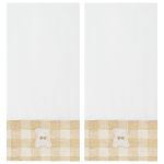 Kit 2 Paninho de Ombro em fralda Urso Vichy Bege - AC Baby