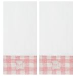 Kit 2 Paninho de Ombro em fralda Urso Vichy Rosa - AC Baby