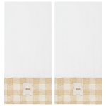 Kit 2 Paninhos de Ombro em fralda Urso Vichy Bege - AC Baby