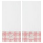 Kit 2 Paninhos de Ombro em fralda Urso Vichy Rosa - AC Baby