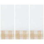 Kit 3 Paninhos de Boca em fralda Urso Vichy Bege - AC Baby