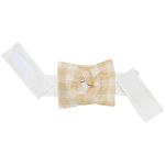 Bolsinha Térmica de Sementes para Cólica Urso Vichy Bege - AC Baby