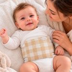 Bolsinha Térmica de Sementes para Cólica Urso Vichy Bege - AC Baby