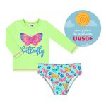 Conjunto de banho Borboletinhas: Camiseta Surfista + Calcinha - Tip Top