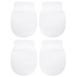 Kit 2 Pares de luvas em algodão egípcio Branco - Bibe