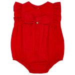 Body Vestido babadinhos em linem Vermelho - Bibe