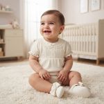 Body curto Banho de Sol c/ Gola em tricotil Marfim - Bibe