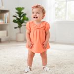 Body Vestido c/ Gola em linem Pêssego - Bibe