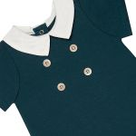 Macacão curto Algodão Pima Peruano Verde Musgo - Bibe