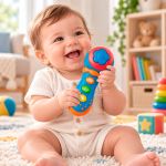 Microfone Baby Luz e Som Azul (6m+) - Pais e Filhos