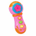 Microfone Baby Luz e Som Rosa (6m+) - Pais e Filhos