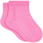 Kit 3 Meias Soquete Cano Médio Pink Rosa Branco - Lupo