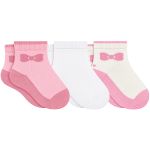 Kit 3 Meias Soquete Cano Médio Laço Pink Branco Rosa - Lupo