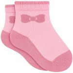 Kit 3 Meias Soquete Cano Médio Laço Pink Branco Rosa - Lupo