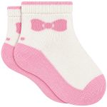 Kit 3 Meias Soquete Cano Médio Laço Pink Branco Rosa - Lupo