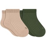 Kit 2 Meias Soquete Cano Médio Caqui Verde - Lupo