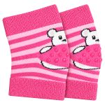 Kit Meia Sapatilha e Joelheira Antiderrapante atoalhada Ursa Rosa - Lupo